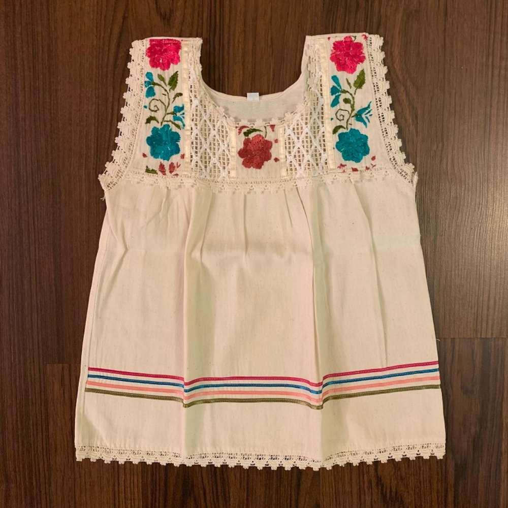 Mexican Toddler Girl Hand Embroidered Dresses.